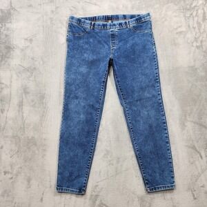 Route 66 Jeans Womens 18 Blue High Rise Pull On Jegging Slim Ankle Stretch Denim